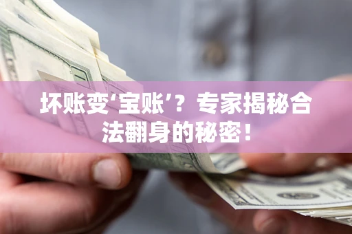 济南坏账变‘宝账’？专家揭秘合法翻身的秘密！