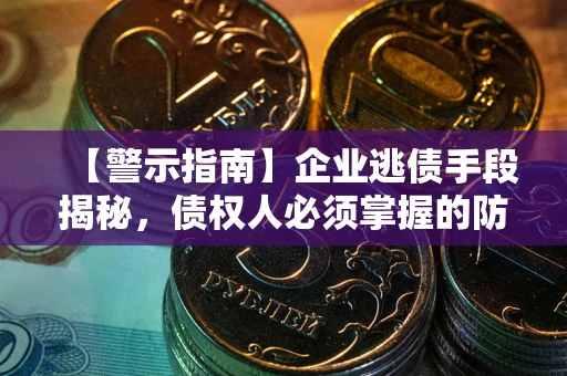 济南【警示指南】企业逃债手段揭秘，债权人必须掌握的防坑宝典